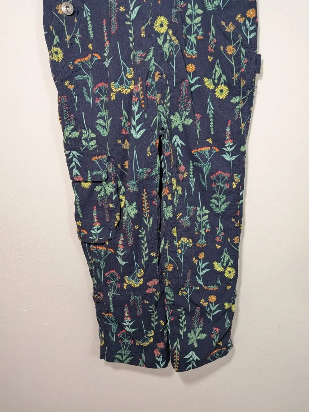 Duluth Trading Heirloom Gardening Bibs Floral Girls Size 6 Overalls Adjustable